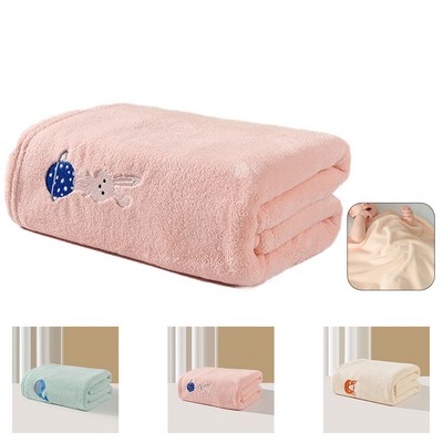 Cozy Critter Coral Fleece Baby Blanket