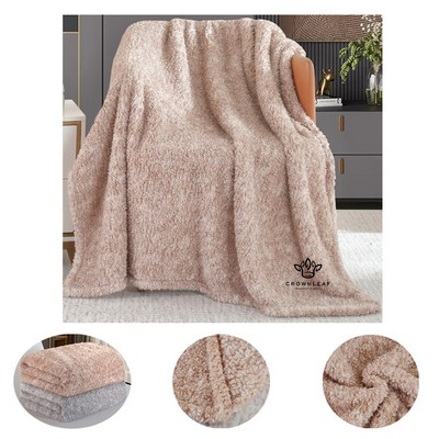 Soft Fuzzy Sherpa Fleece Throw Blanket